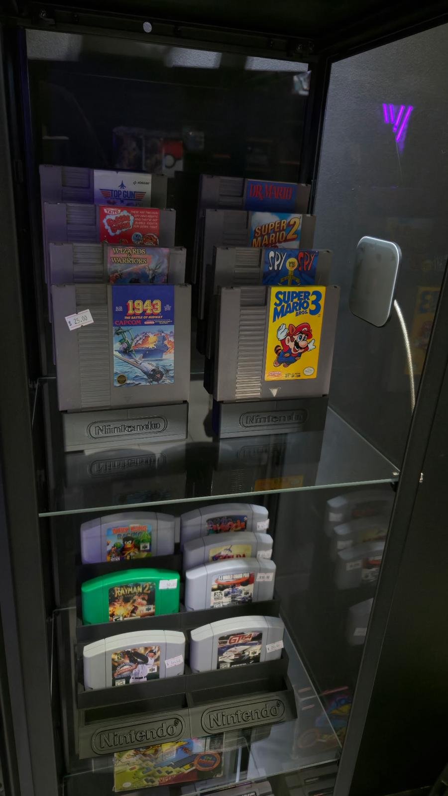 NES and N64 cartridges display