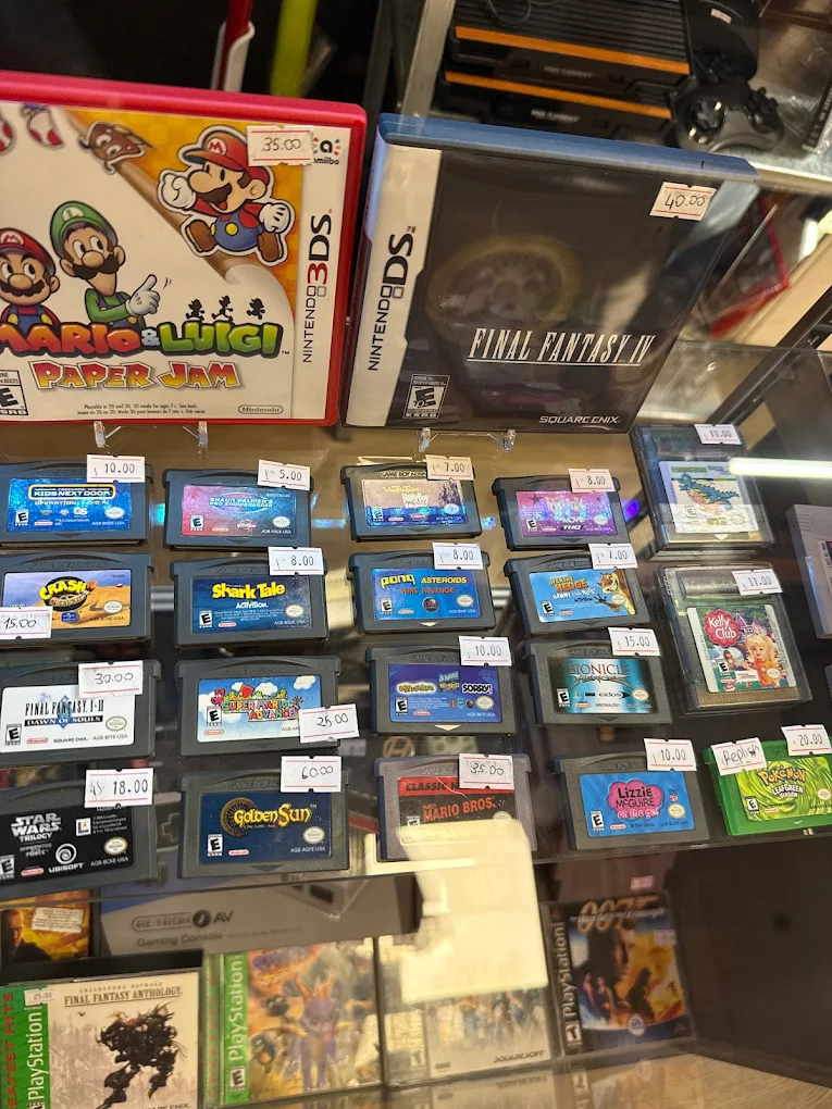 Retro games shelf